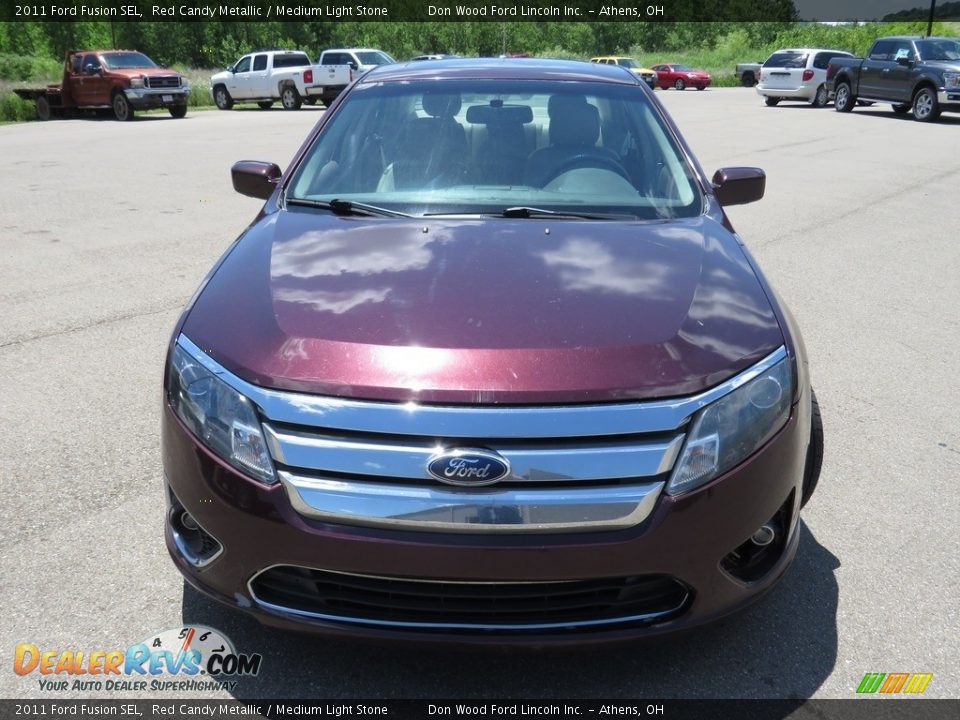 2011 Ford Fusion SEL Red Candy Metallic / Medium Light Stone Photo #4