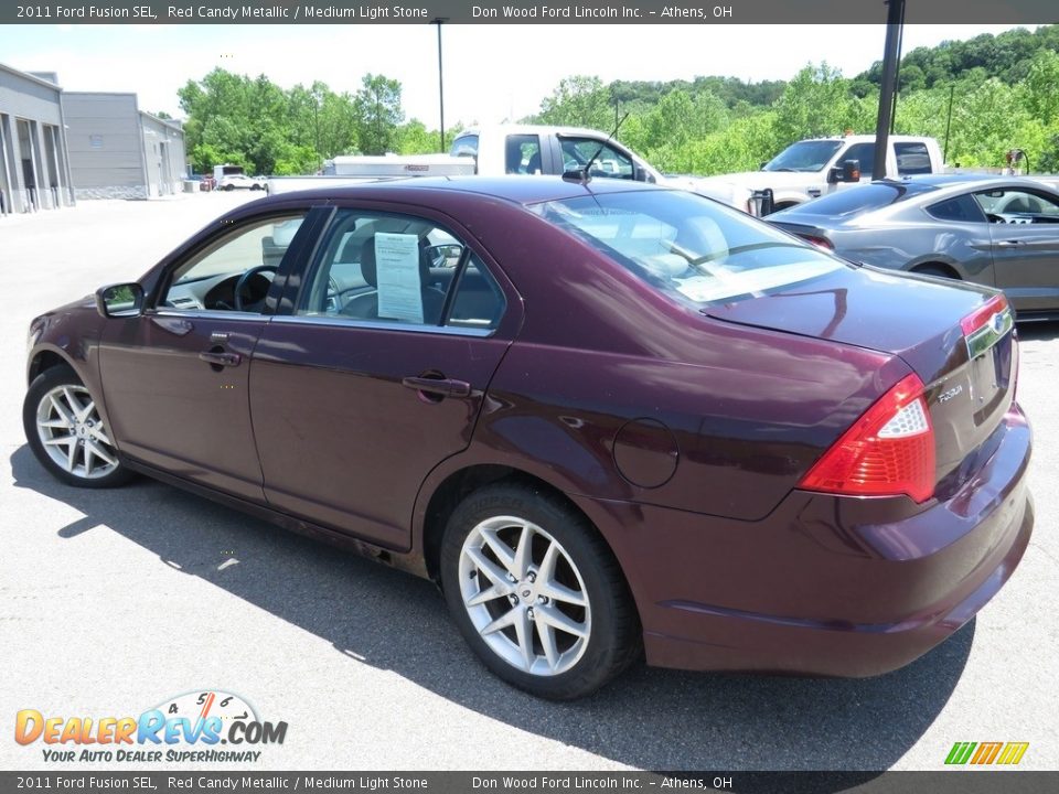 2011 Ford Fusion SEL Red Candy Metallic / Medium Light Stone Photo #7