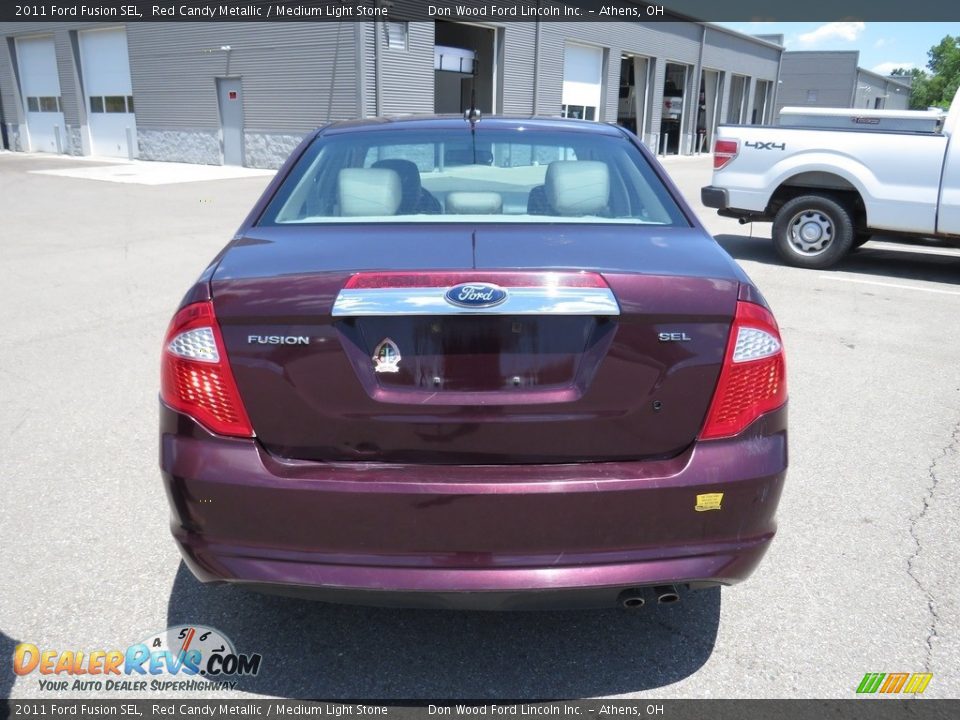 2011 Ford Fusion SEL Red Candy Metallic / Medium Light Stone Photo #9