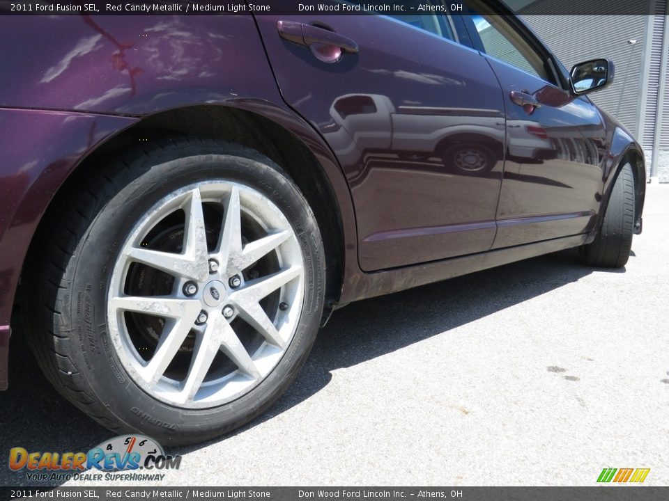 2011 Ford Fusion SEL Red Candy Metallic / Medium Light Stone Photo #11