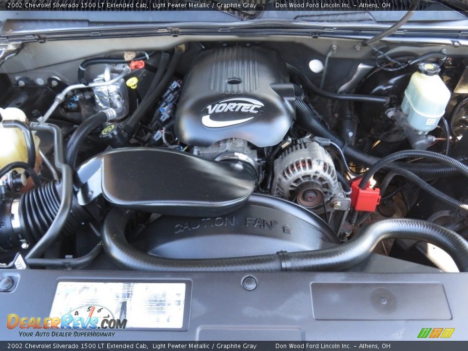 2002 Chevrolet Silverado 1500 LT Extended Cab 5.3 Liter OHV 16 Valve Vortec V8 Engine Photo #6