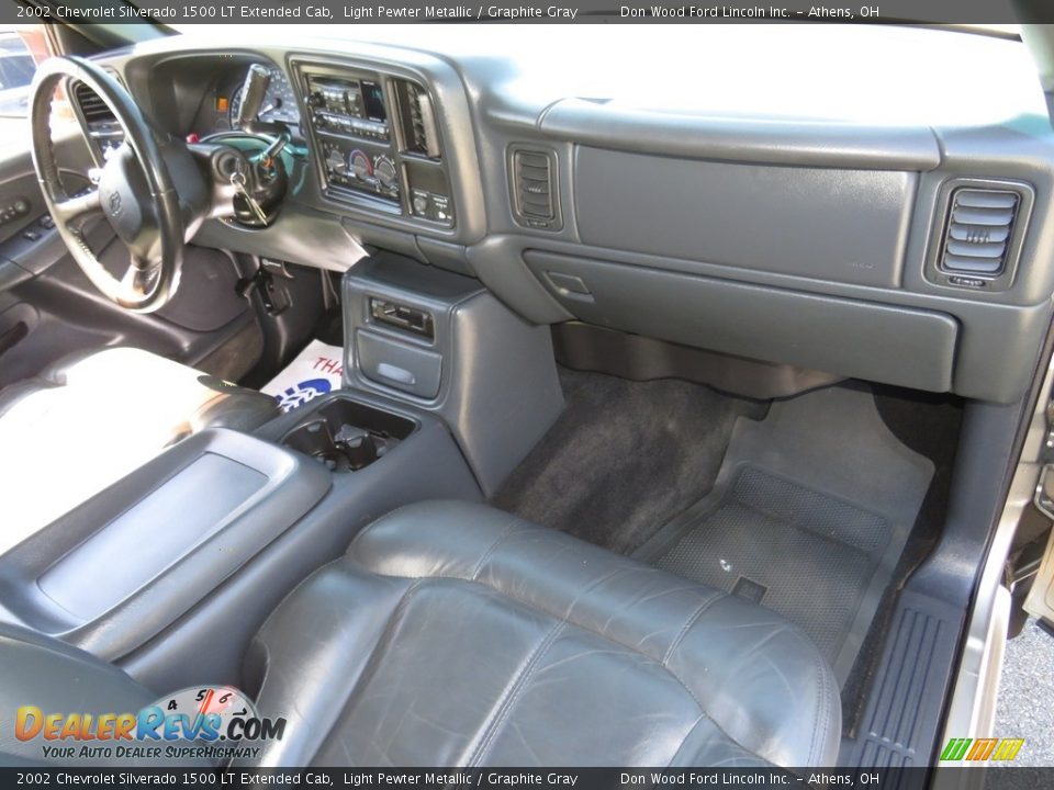 2002 Chevrolet Silverado 1500 LT Extended Cab Light Pewter Metallic / Graphite Gray Photo #23