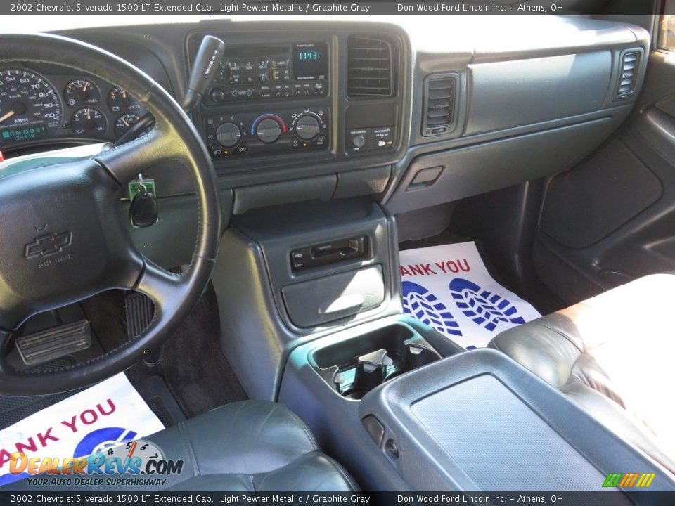 2002 Chevrolet Silverado 1500 LT Extended Cab Light Pewter Metallic / Graphite Gray Photo #27