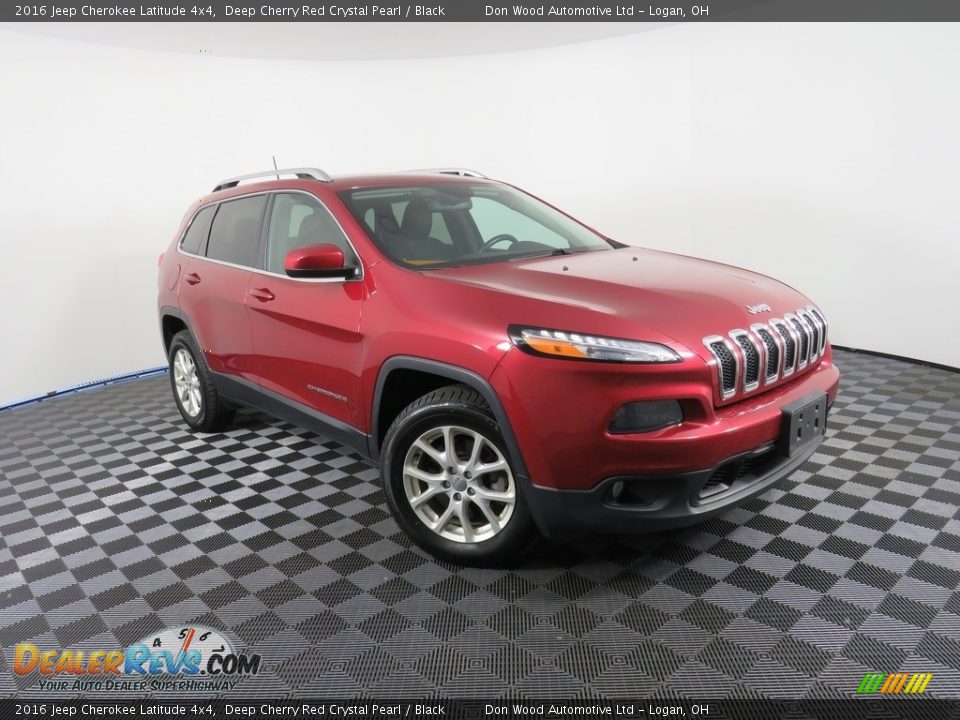 2016 Jeep Cherokee Latitude 4x4 Deep Cherry Red Crystal Pearl / Black Photo #3