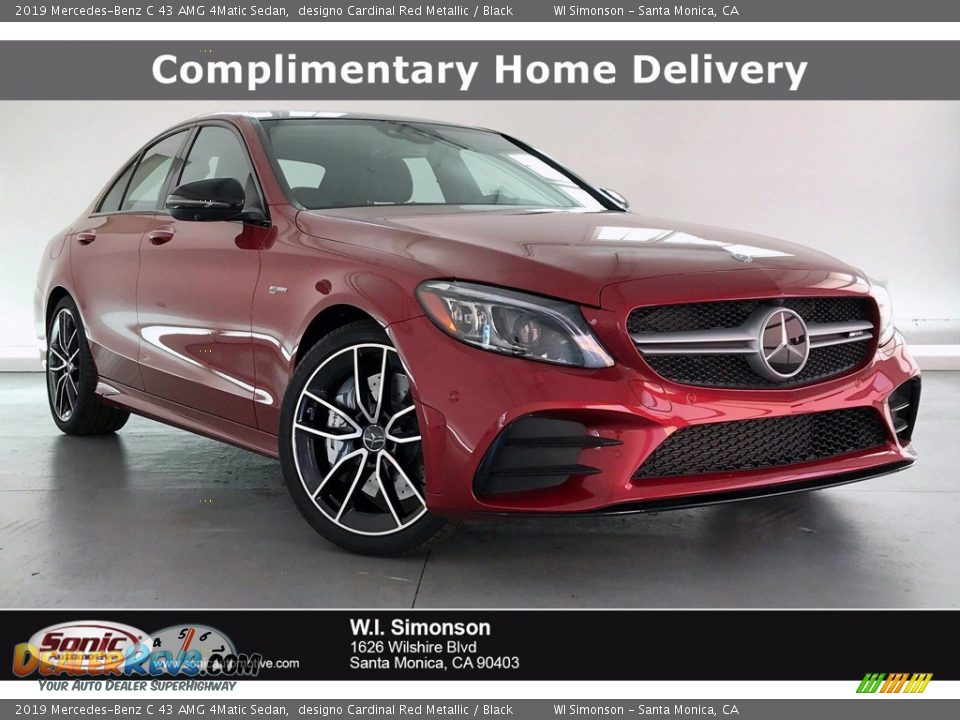 2019 Mercedes-Benz C 43 AMG 4Matic Sedan designo Cardinal Red Metallic / Black Photo #1