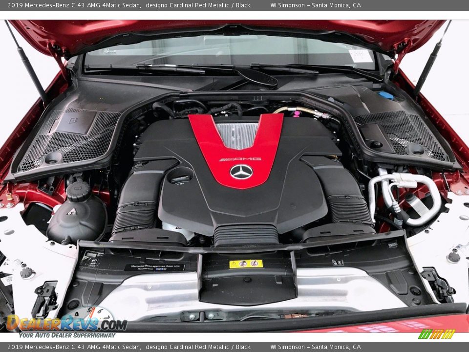 2019 Mercedes-Benz C 43 AMG 4Matic Sedan designo Cardinal Red Metallic / Black Photo #8