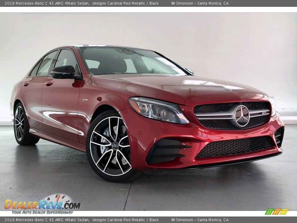 2019 Mercedes-Benz C 43 AMG 4Matic Sedan designo Cardinal Red Metallic / Black Photo #12