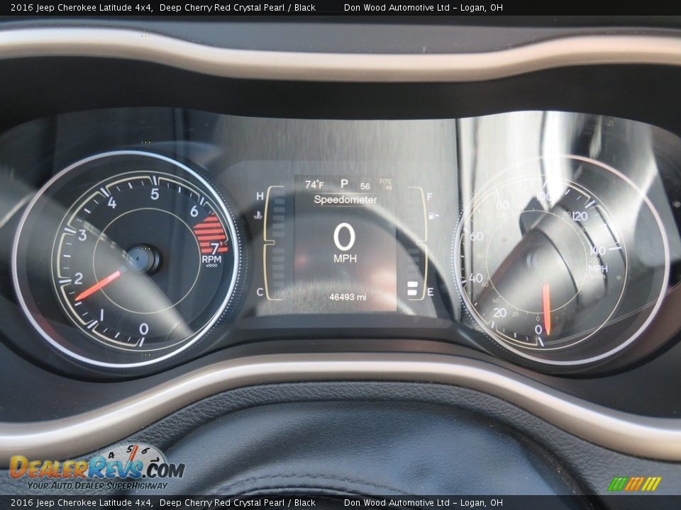 2016 Jeep Cherokee Latitude 4x4 Deep Cherry Red Crystal Pearl / Black Photo #19
