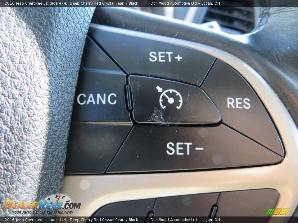 2016 Jeep Cherokee Latitude 4x4 Deep Cherry Red Crystal Pearl / Black Photo #23