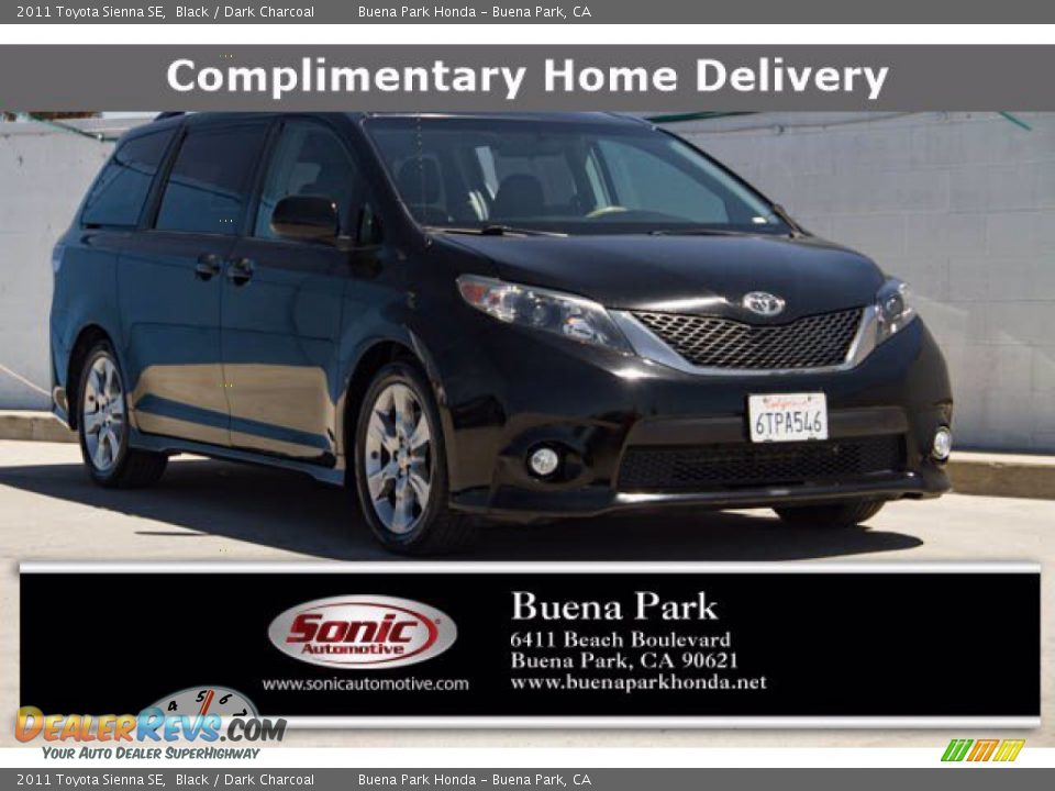 2011 Toyota Sienna SE Black / Dark Charcoal Photo #1