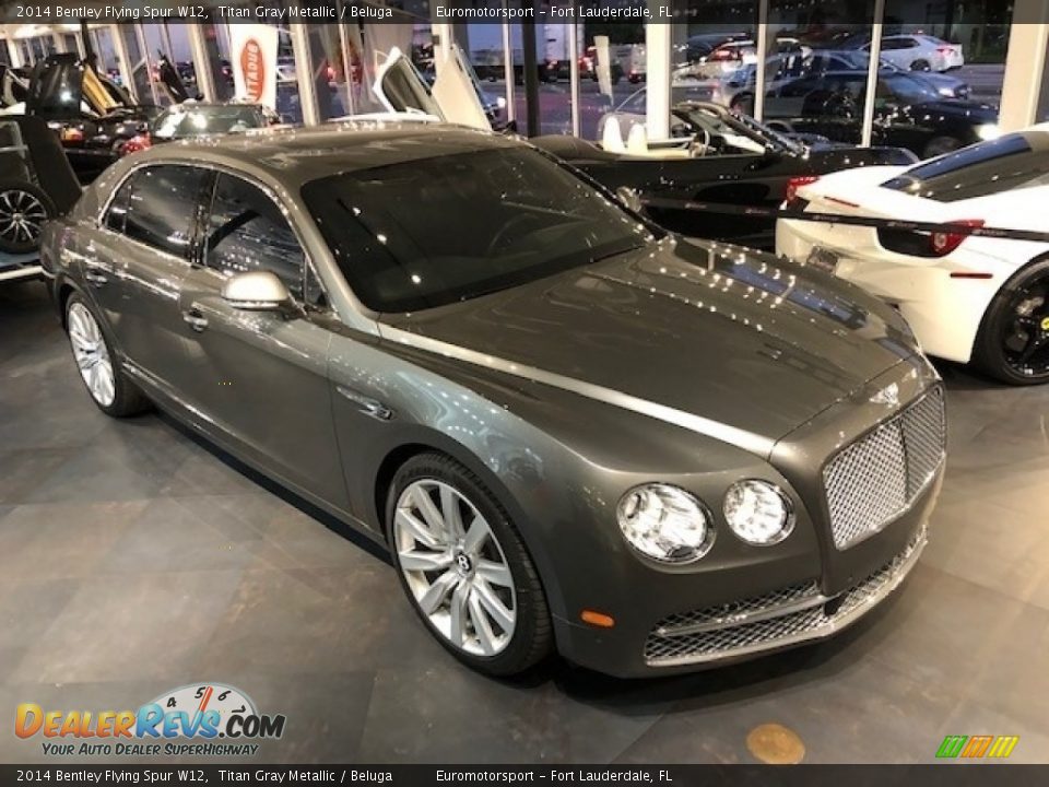 2014 Bentley Flying Spur W12 Titan Gray Metallic / Beluga Photo #2