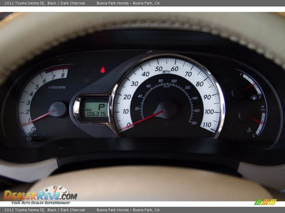 2011 Toyota Sienna SE Black / Dark Charcoal Photo #29