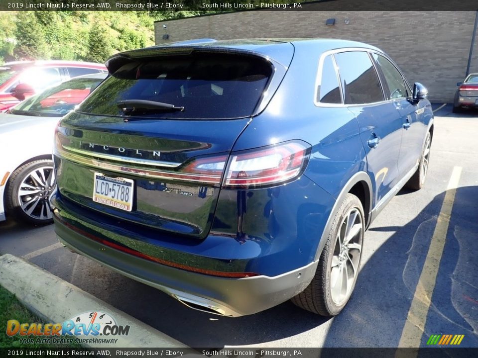 2019 Lincoln Nautilus Reserve AWD Rhapsody Blue / Ebony Photo #4