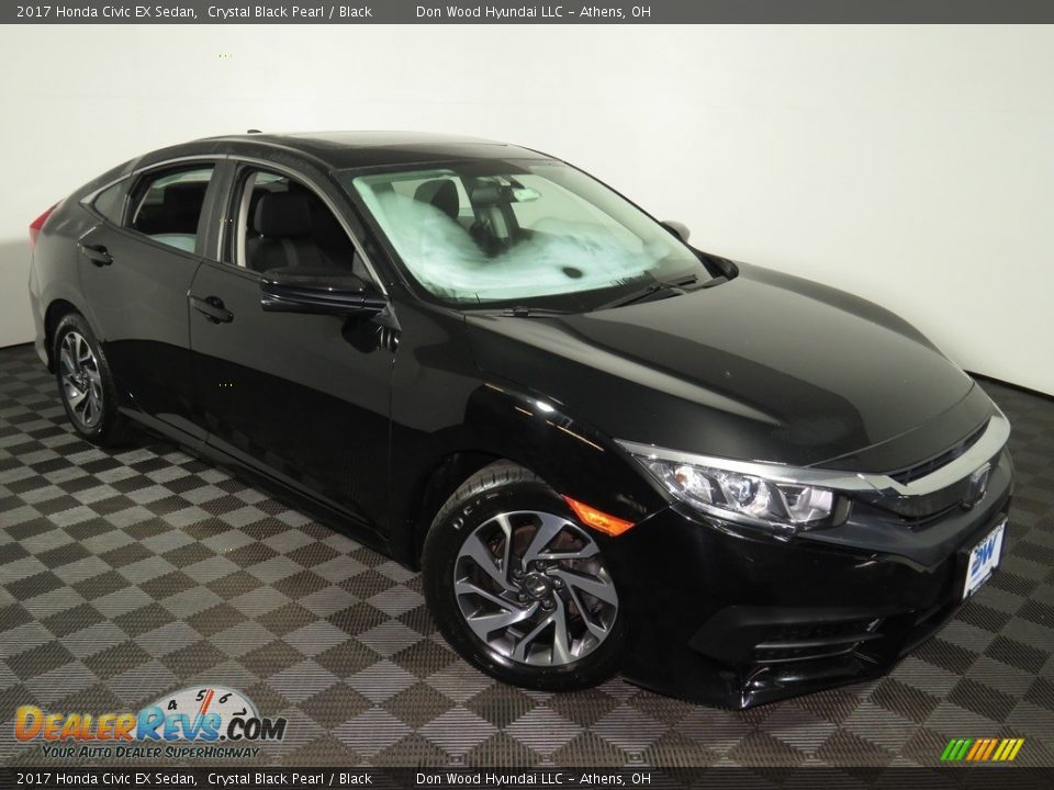 2017 Honda Civic EX Sedan Crystal Black Pearl / Black Photo #2