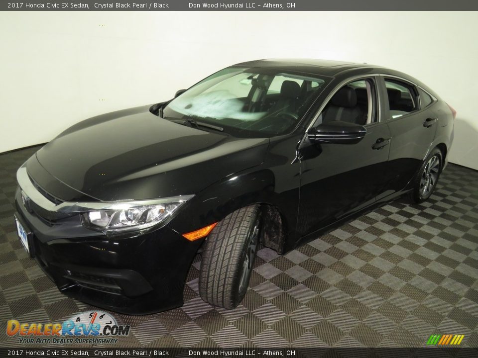 2017 Honda Civic EX Sedan Crystal Black Pearl / Black Photo #7