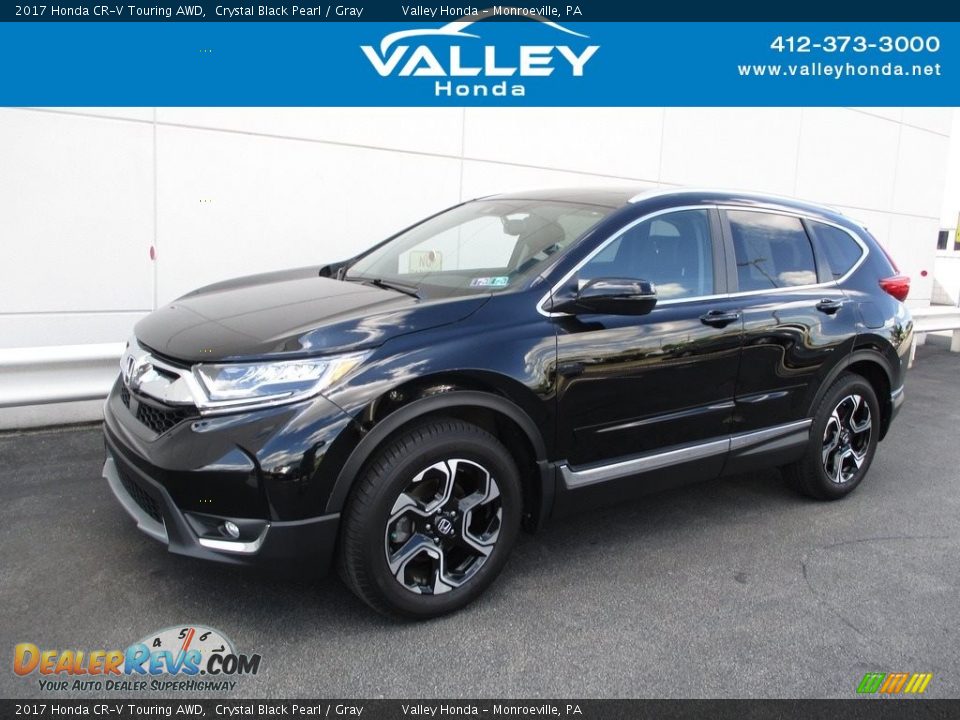 2017 Honda CR-V Touring AWD Crystal Black Pearl / Gray Photo #1