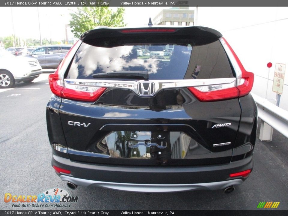 2017 Honda CR-V Touring AWD Crystal Black Pearl / Gray Photo #4