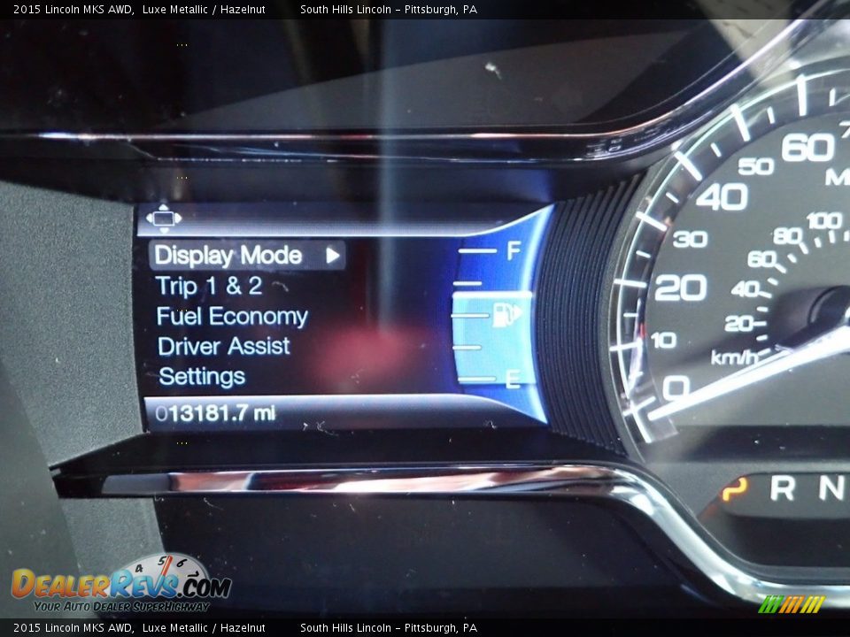 2015 Lincoln MKS AWD Gauges Photo #24