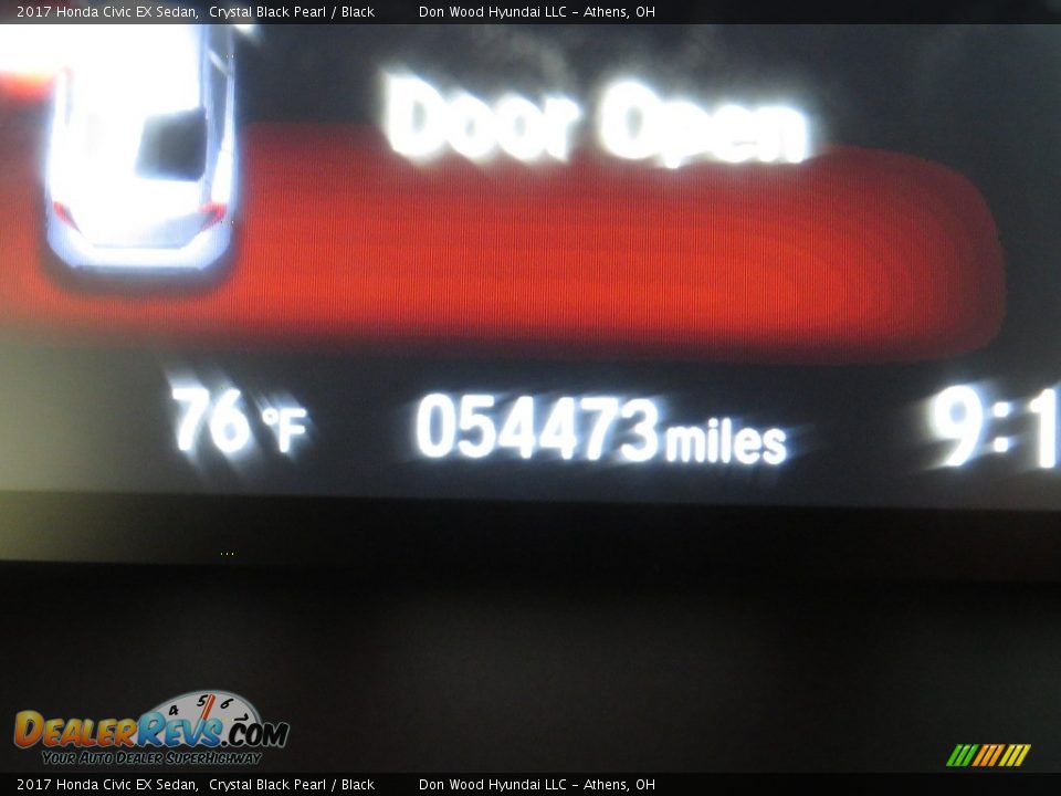 2017 Honda Civic EX Sedan Crystal Black Pearl / Black Photo #28