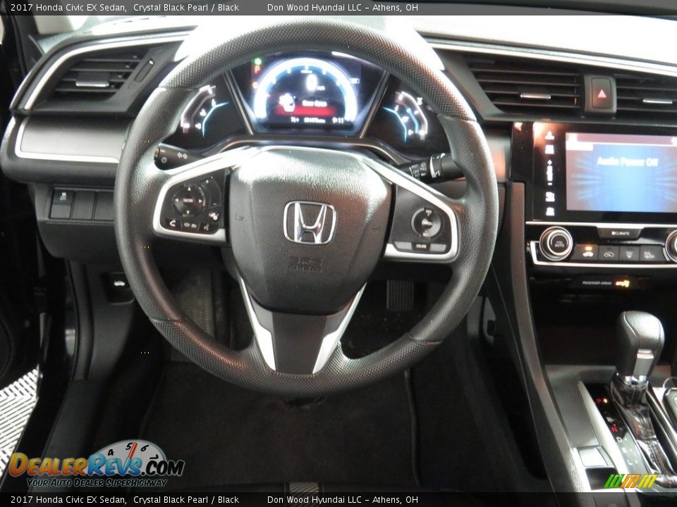 2017 Honda Civic EX Sedan Crystal Black Pearl / Black Photo #29
