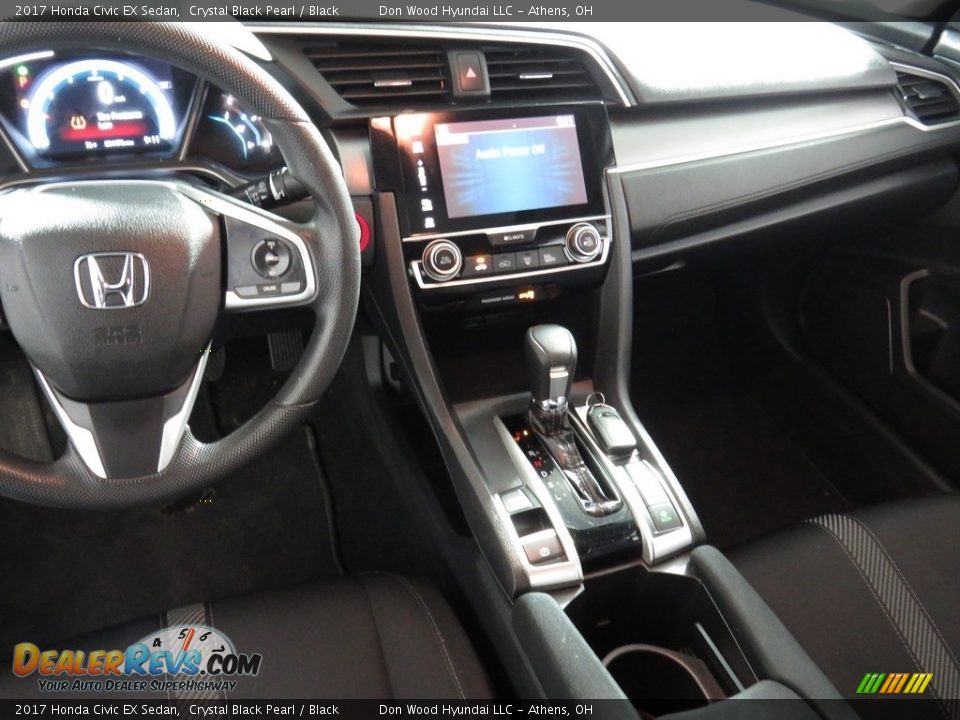 2017 Honda Civic EX Sedan Crystal Black Pearl / Black Photo #30