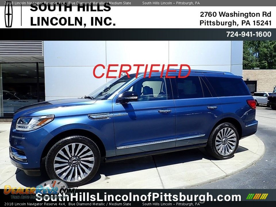 2018 Lincoln Navigator Reserve 4x4 Blue Diamond Metallic / Medium Slate Photo #1