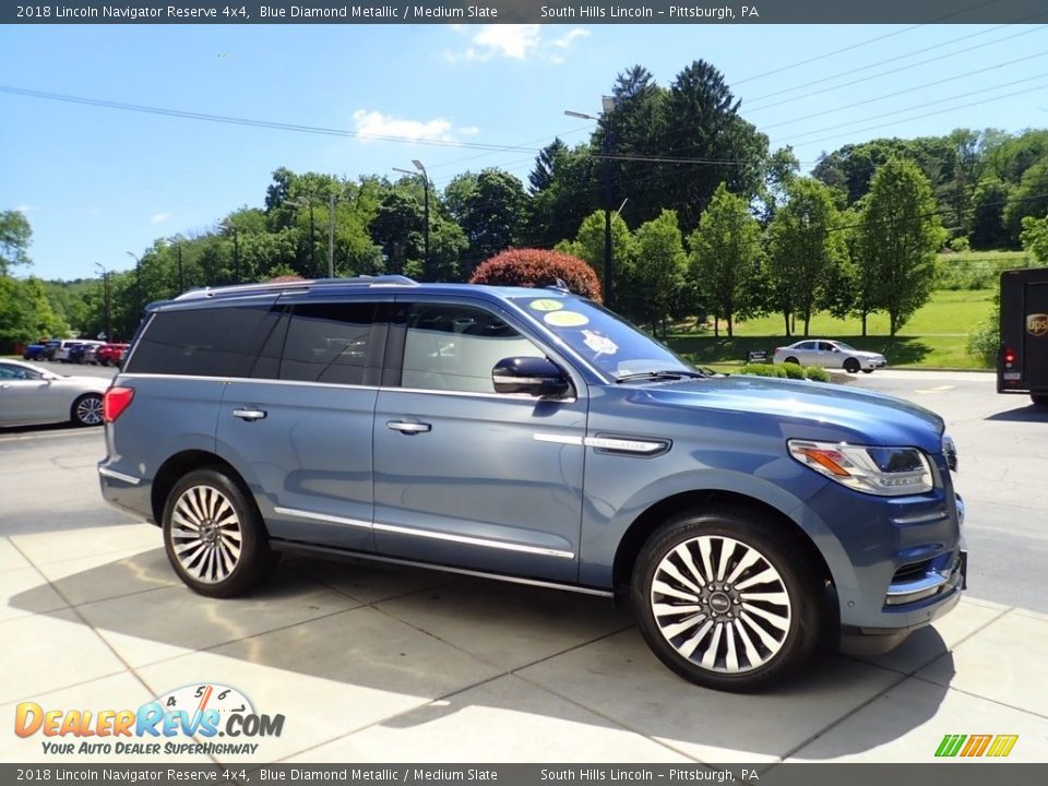 2018 Lincoln Navigator Reserve 4x4 Blue Diamond Metallic / Medium Slate Photo #7