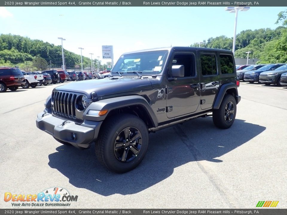 2020 Jeep Wrangler Unlimited Sport 4x4 Granite Crystal Metallic / Black Photo #1