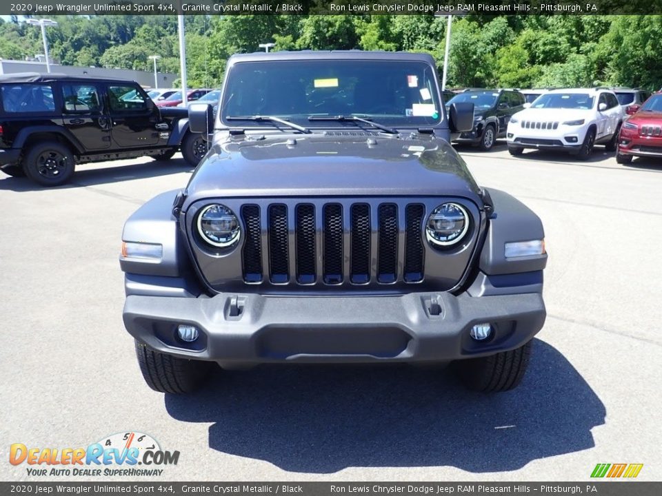 2020 Jeep Wrangler Unlimited Sport 4x4 Granite Crystal Metallic / Black Photo #2