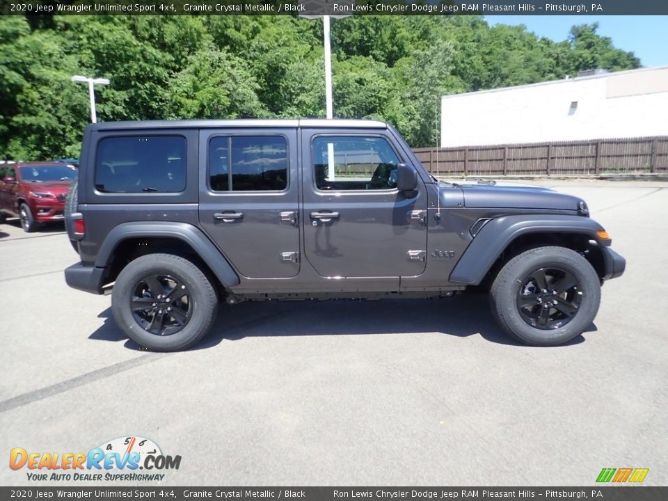 2020 Jeep Wrangler Unlimited Sport 4x4 Granite Crystal Metallic / Black Photo #4