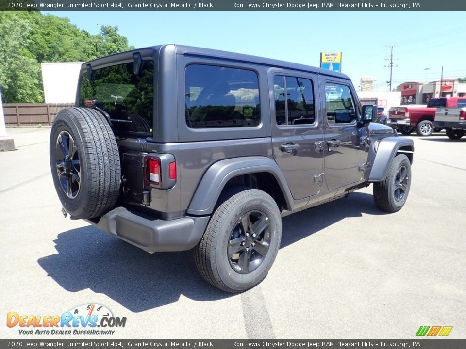 2020 Jeep Wrangler Unlimited Sport 4x4 Granite Crystal Metallic / Black Photo #5