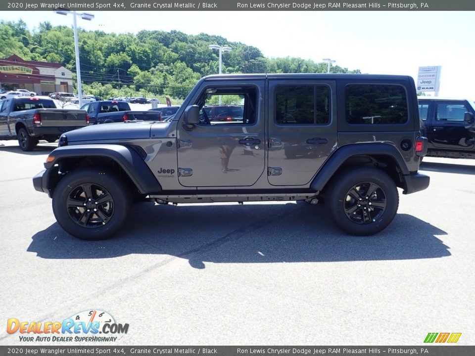 2020 Jeep Wrangler Unlimited Sport 4x4 Granite Crystal Metallic / Black Photo #7