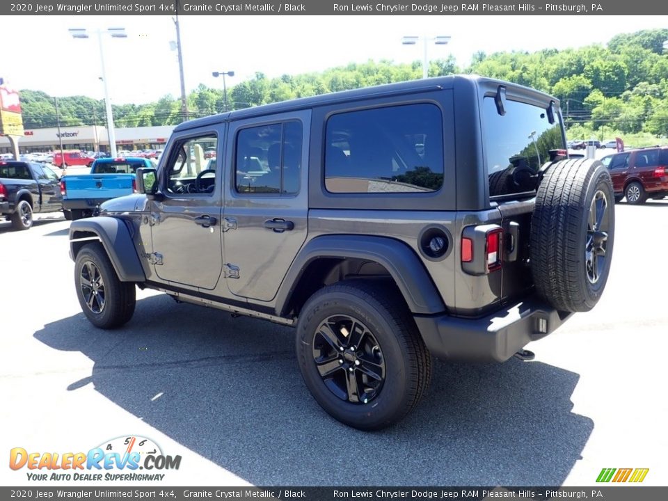 2020 Jeep Wrangler Unlimited Sport 4x4 Granite Crystal Metallic / Black Photo #8