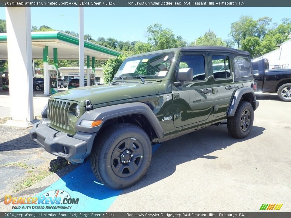 2020 Jeep Wrangler Unlimited Sport 4x4 Sarge Green / Black Photo #1