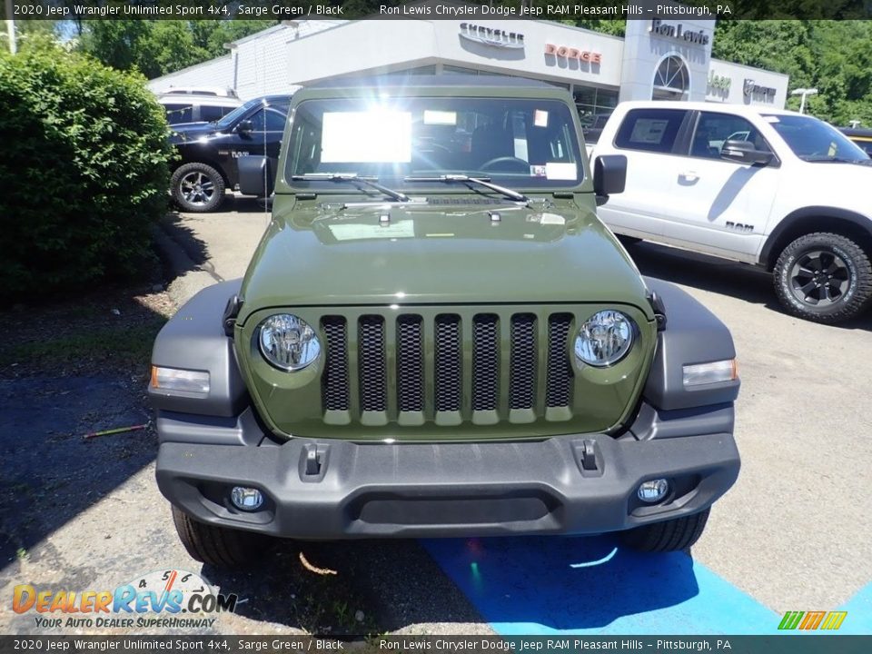 2020 Jeep Wrangler Unlimited Sport 4x4 Sarge Green / Black Photo #2