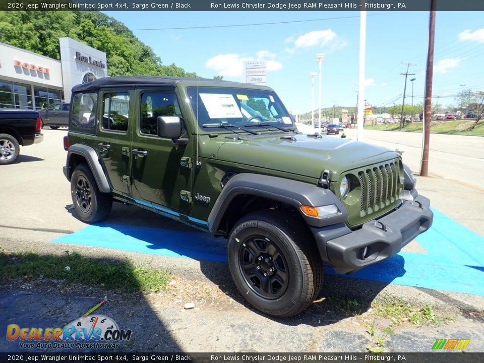2020 Jeep Wrangler Unlimited Sport 4x4 Sarge Green / Black Photo #3