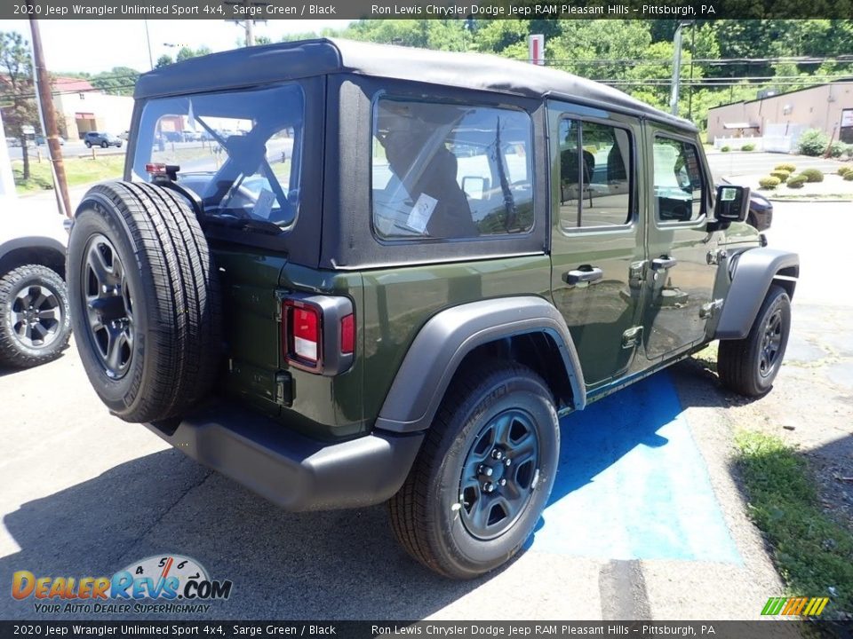 2020 Jeep Wrangler Unlimited Sport 4x4 Sarge Green / Black Photo #5
