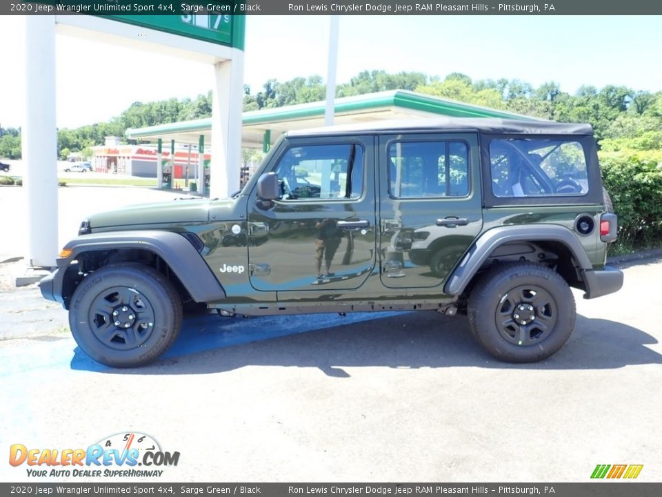2020 Jeep Wrangler Unlimited Sport 4x4 Sarge Green / Black Photo #7