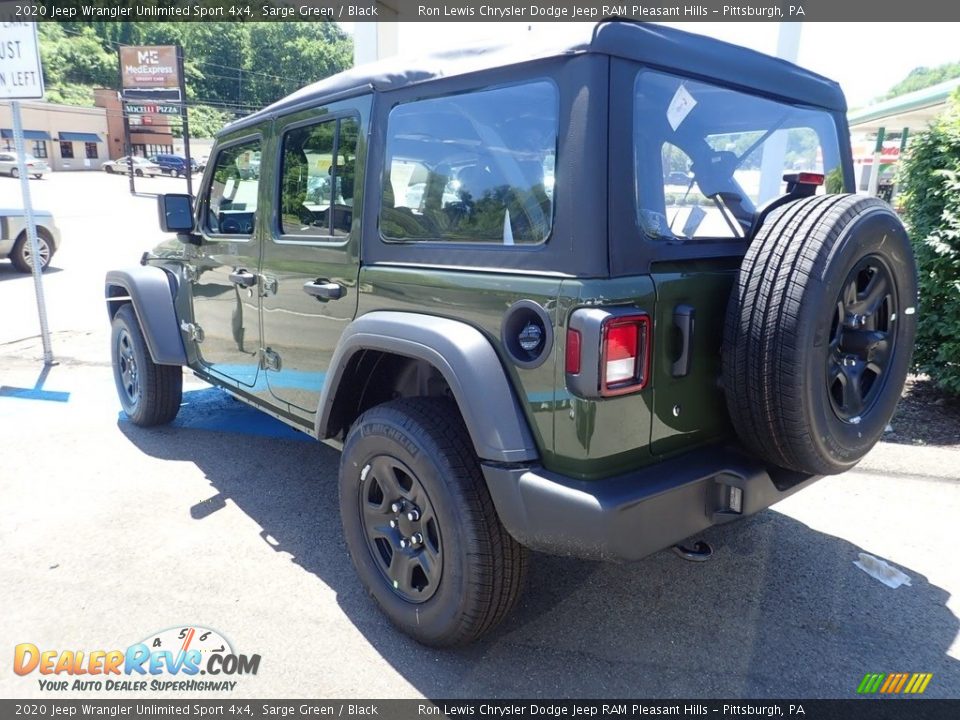 2020 Jeep Wrangler Unlimited Sport 4x4 Sarge Green / Black Photo #8
