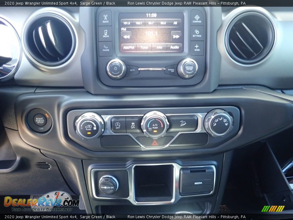 2020 Jeep Wrangler Unlimited Sport 4x4 Sarge Green / Black Photo #17