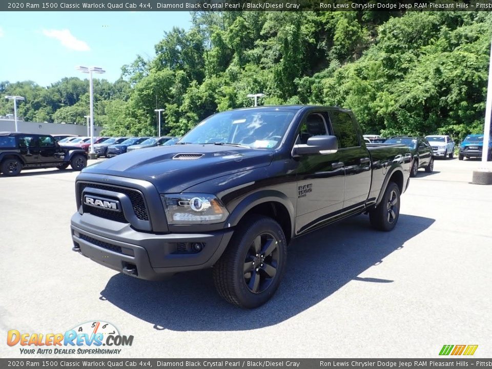 2020 Ram 1500 Classic Warlock Quad Cab 4x4 Diamond Black Crystal Pearl / Black/Diesel Gray Photo #1