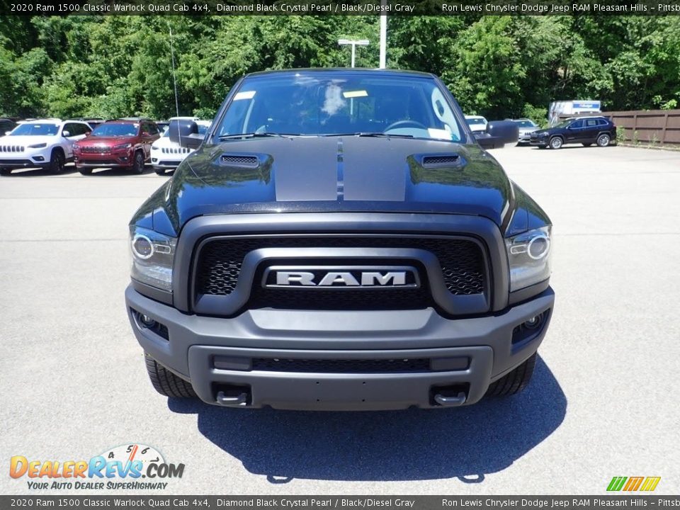 2020 Ram 1500 Classic Warlock Quad Cab 4x4 Diamond Black Crystal Pearl / Black/Diesel Gray Photo #2