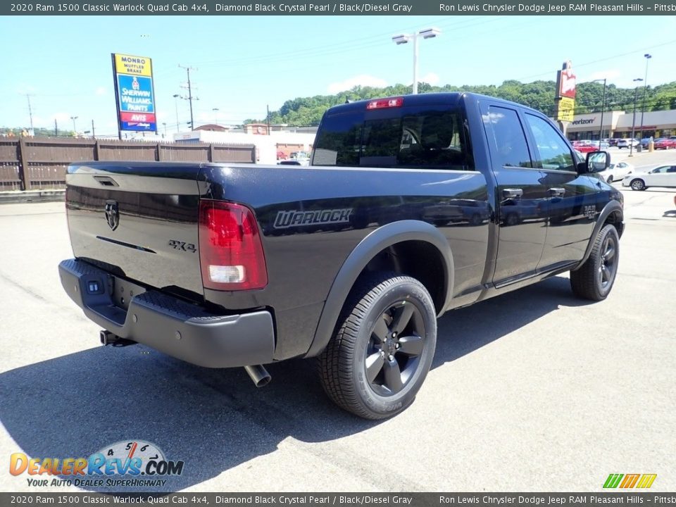 2020 Ram 1500 Classic Warlock Quad Cab 4x4 Diamond Black Crystal Pearl / Black/Diesel Gray Photo #5