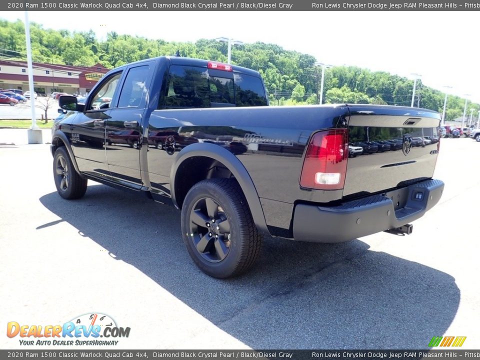 2020 Ram 1500 Classic Warlock Quad Cab 4x4 Diamond Black Crystal Pearl / Black/Diesel Gray Photo #7