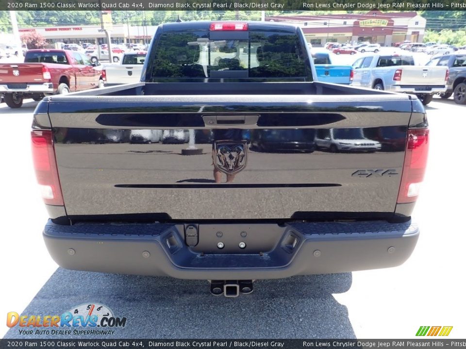 2020 Ram 1500 Classic Warlock Quad Cab 4x4 Diamond Black Crystal Pearl / Black/Diesel Gray Photo #8