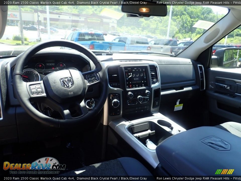 2020 Ram 1500 Classic Warlock Quad Cab 4x4 Diamond Black Crystal Pearl / Black/Diesel Gray Photo #12
