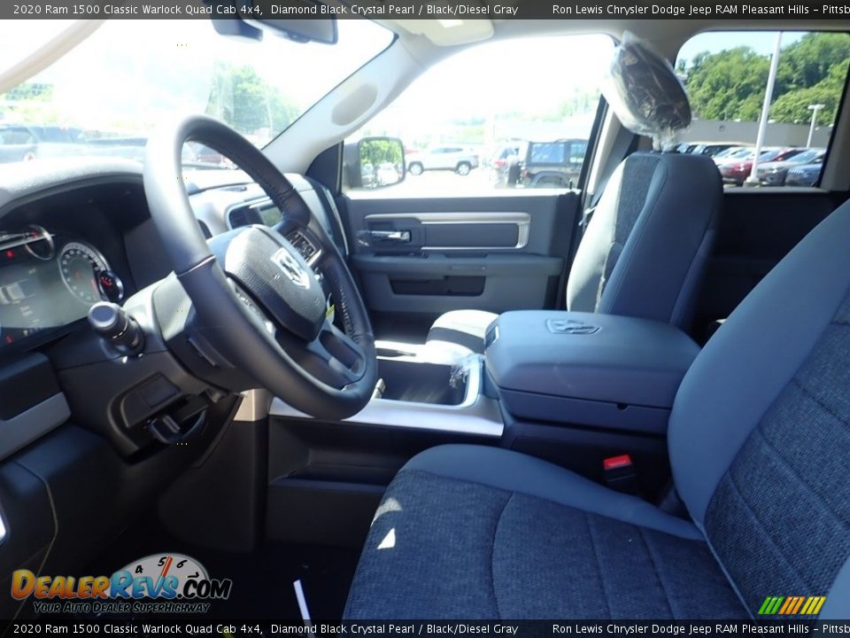 2020 Ram 1500 Classic Warlock Quad Cab 4x4 Diamond Black Crystal Pearl / Black/Diesel Gray Photo #14