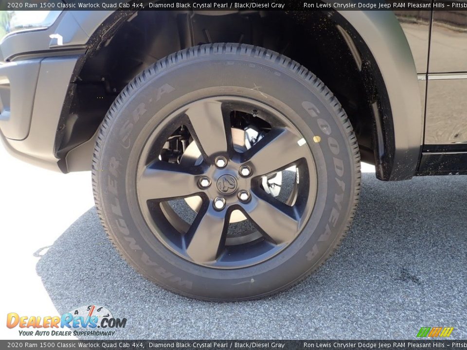 2020 Ram 1500 Classic Warlock Quad Cab 4x4 Diamond Black Crystal Pearl / Black/Diesel Gray Photo #15