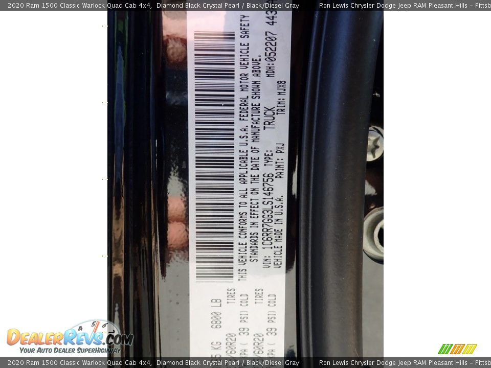 2020 Ram 1500 Classic Warlock Quad Cab 4x4 Diamond Black Crystal Pearl / Black/Diesel Gray Photo #20