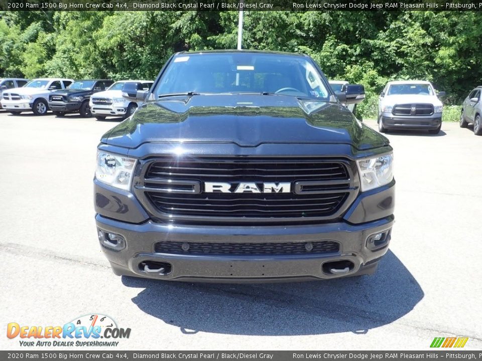 2020 Ram 1500 Big Horn Crew Cab 4x4 Diamond Black Crystal Pearl / Black/Diesel Gray Photo #2